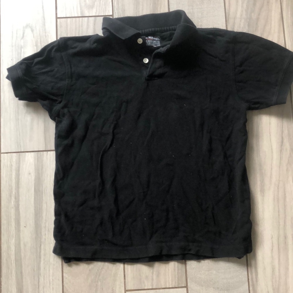 Old navy black collared medium husky boys top